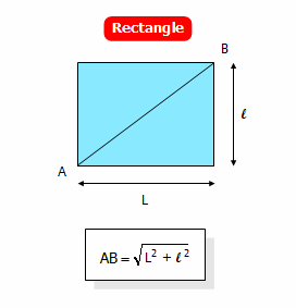 comment trouver la longueur d une diagonale d un rectangle
